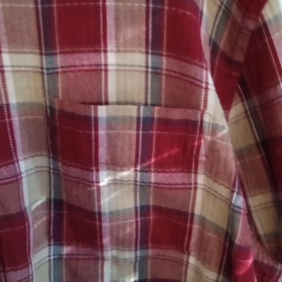 *MENS DOCKERS BUTTON DOWN PLAID LONG SLEEVE TOP SIZE LARGE NWT - Picture 7 of 7
